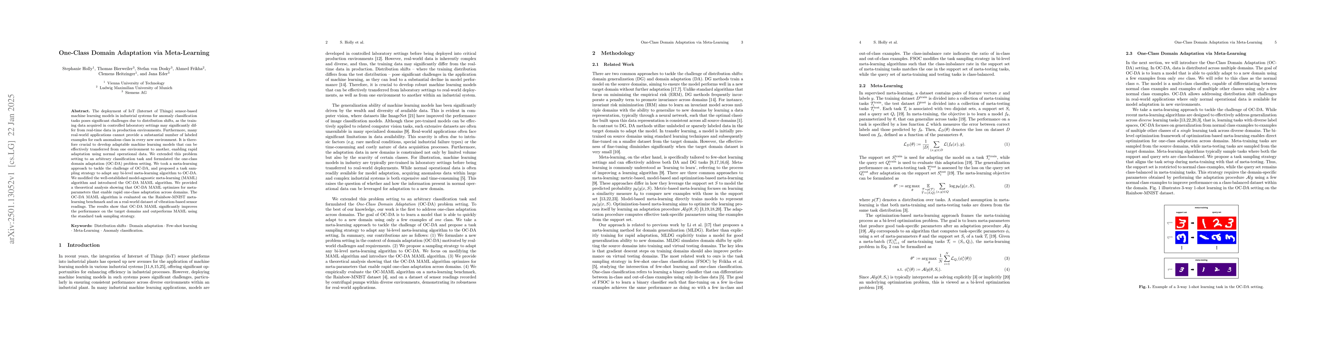 Thumbnail for One-Class Domain Adaptation via Meta-Learning