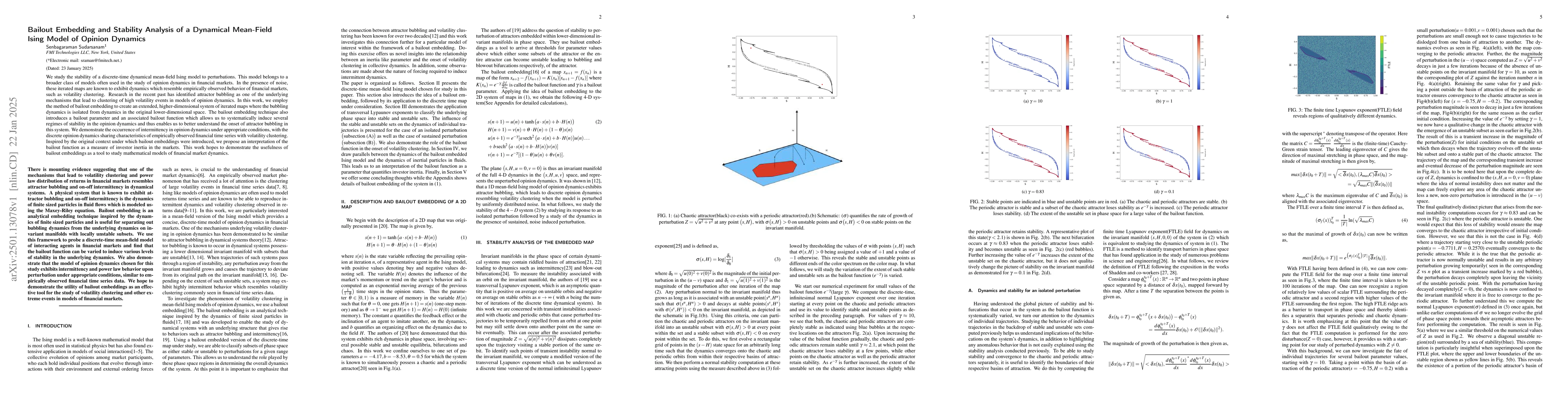 Thumbnail for Bailout Embedding and Stability Analysis of a Dynamical Mean-Field Ising
  Model of Opinion Dynamics
