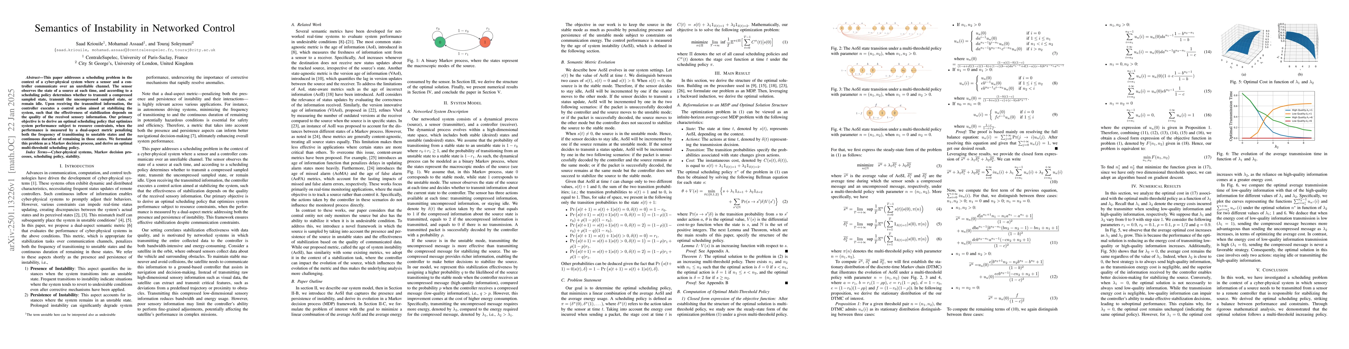 Thumbnail for Semantics of Instability in Networked Control
