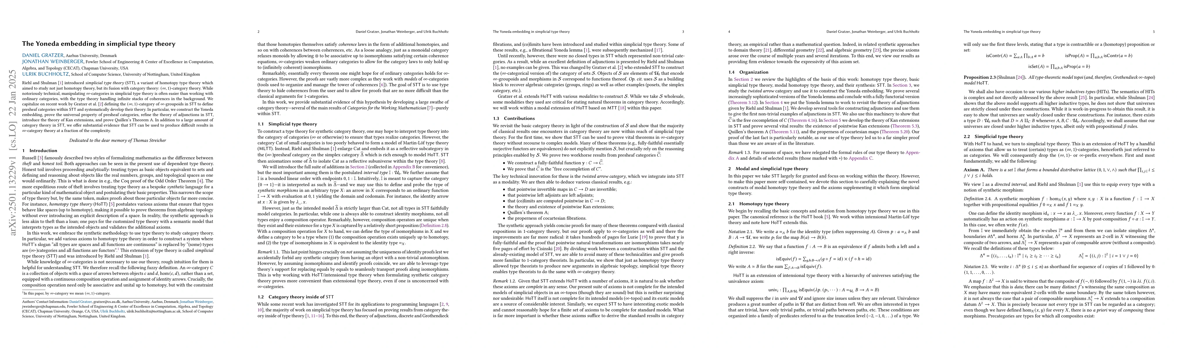 Thumbnail for The Yoneda embedding in simplicial type theory
