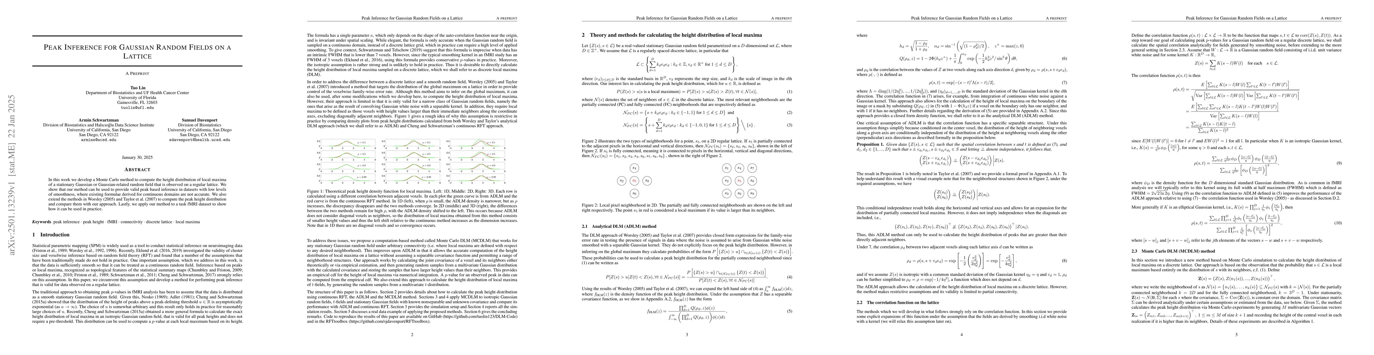 Thumbnail for Peak Inference for Gaussian Random Fields on a Lattice