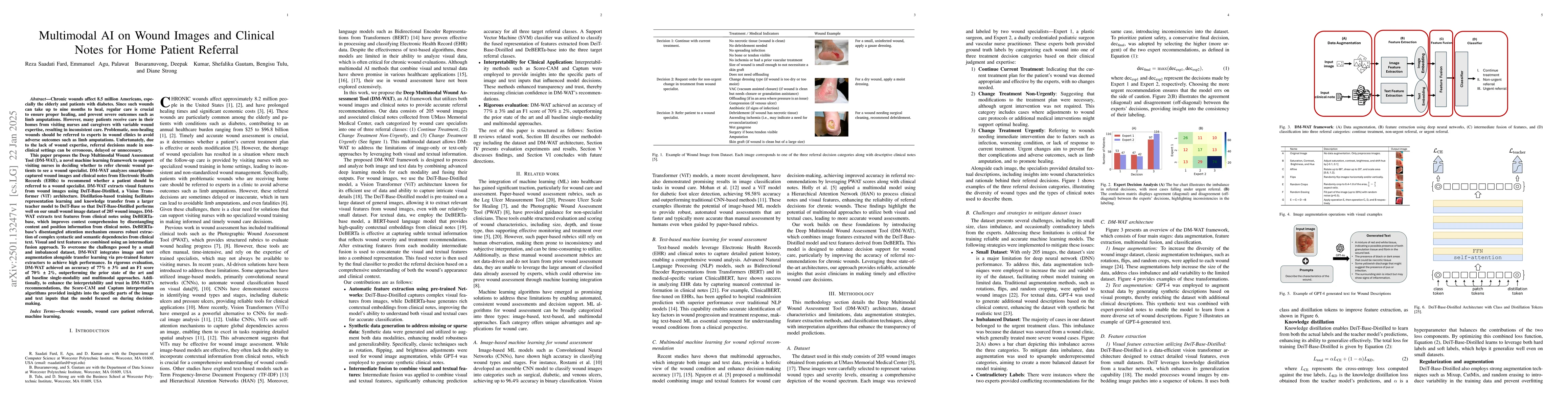 Thumbnail for Multimodal AI on Wound Images and Clinical Notes for Home Patient
  Referral
