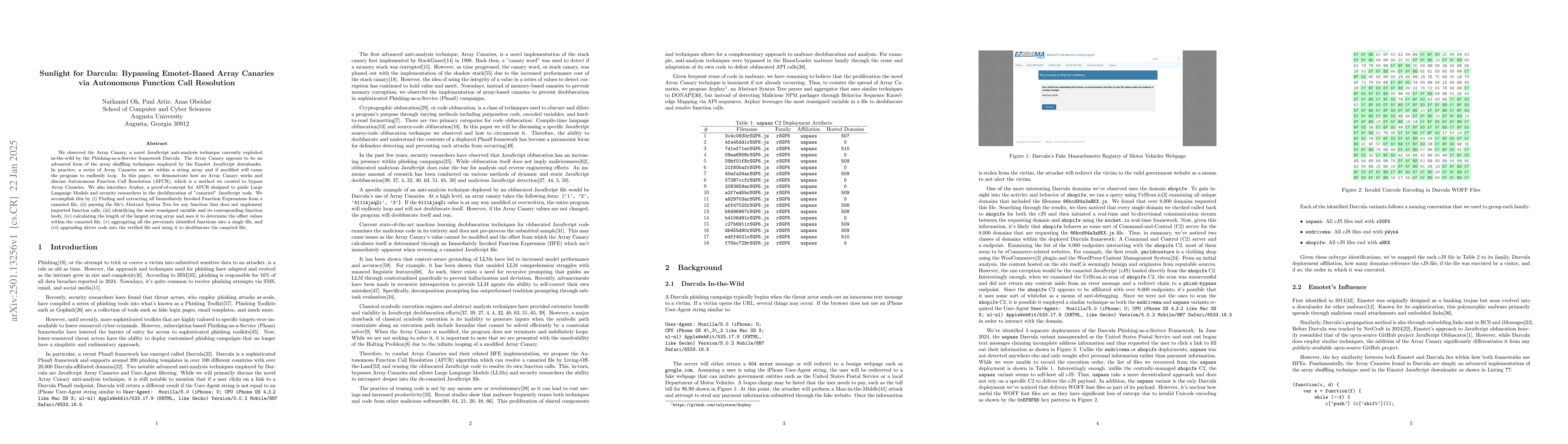 Thumbnail for Bypassing Array Canaries via Autonomous Function Call Resolution