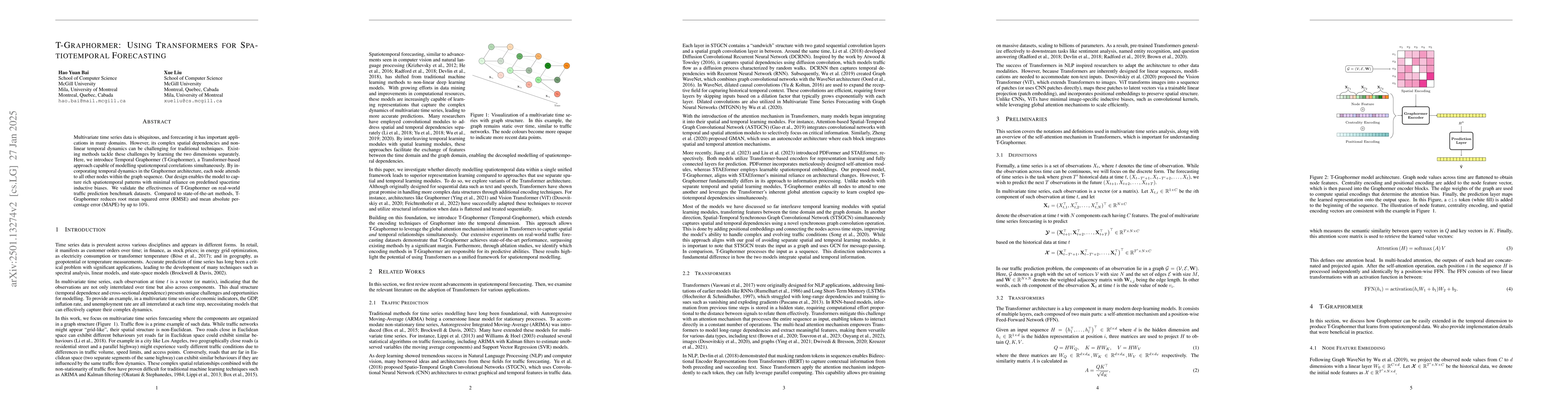 Thumbnail for T-Graphormer: Using Transformers for Spatiotemporal Forecasting