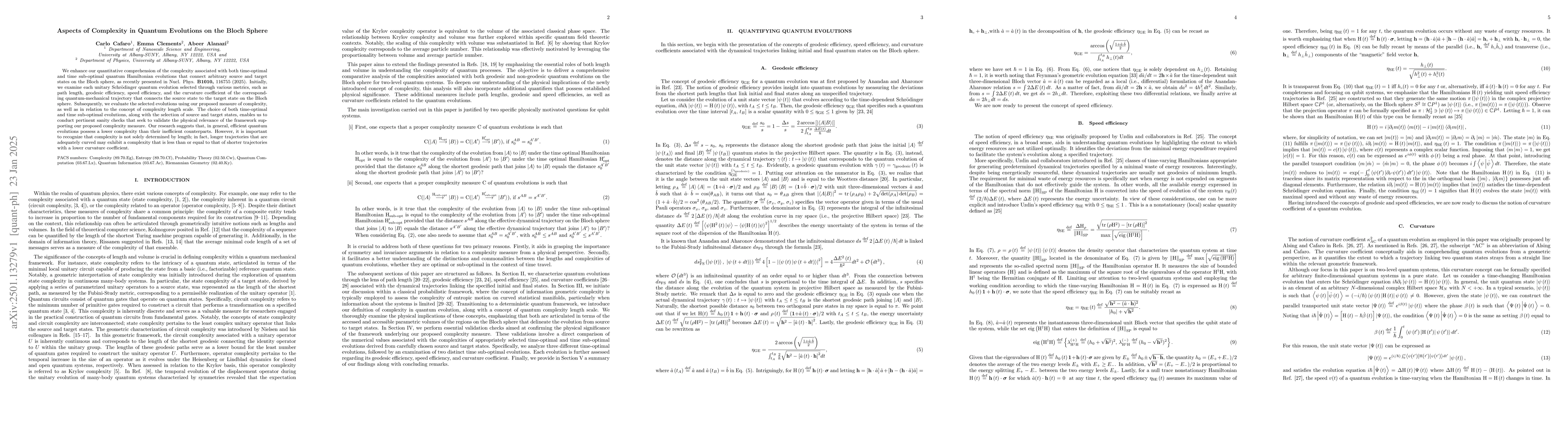 Thumbnail for Aspects of Complexity in Quantum Evolutions on the Bloch Sphere