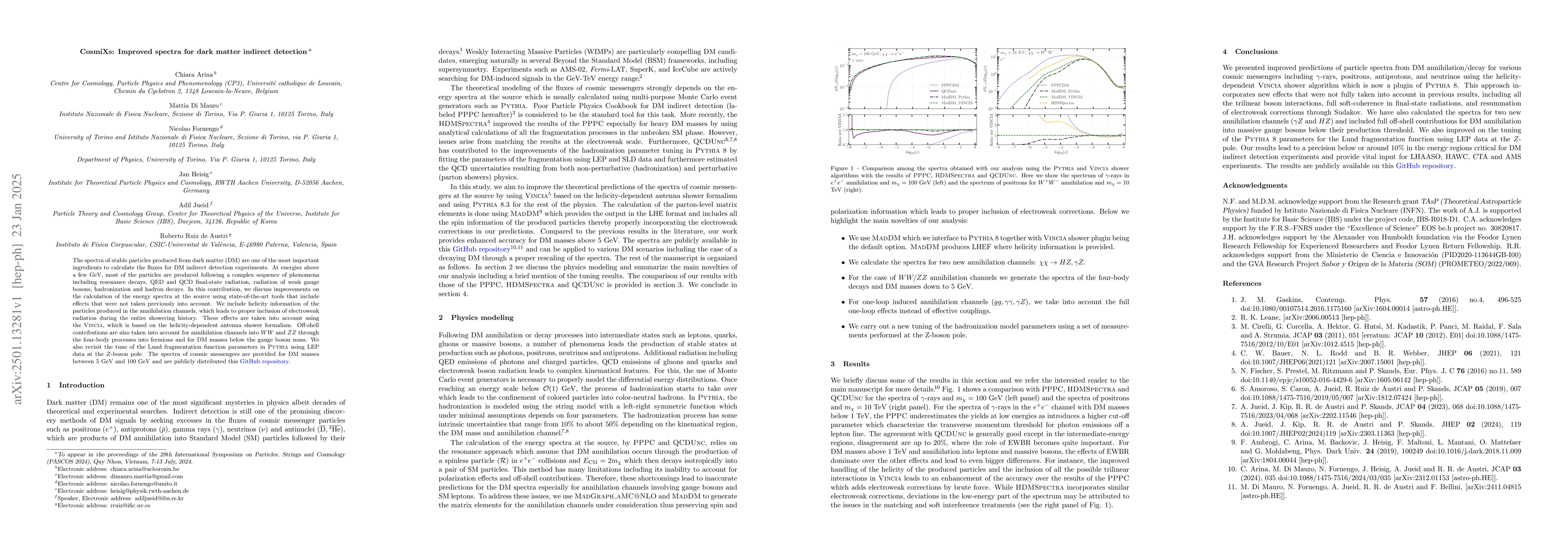 Thumbnail for CosmiXs: Improved spectra for dark matter indirect detection