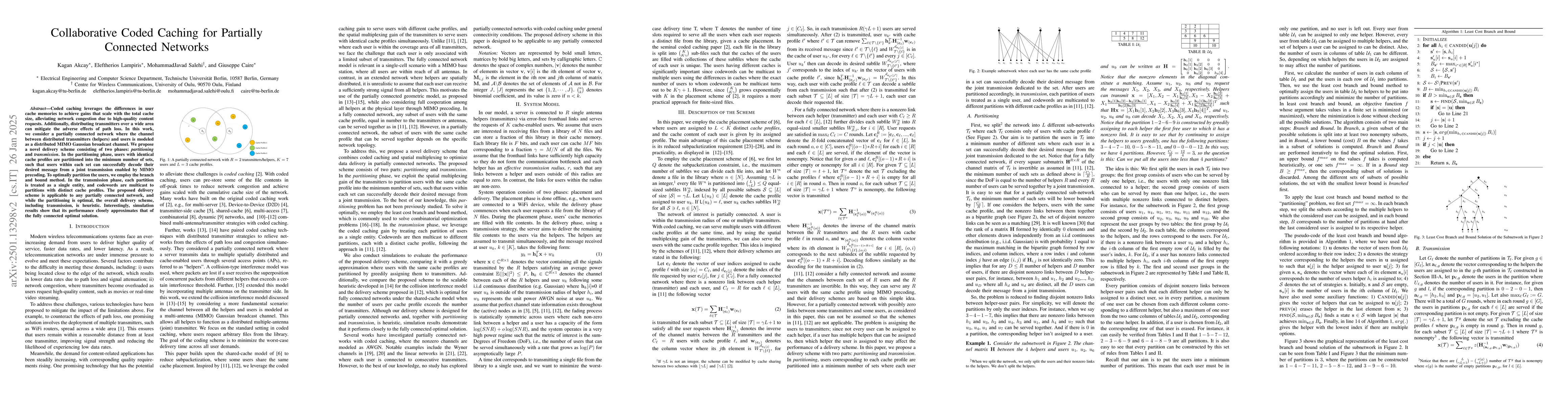 Thumbnail for Collaborative Coded Caching for Partially Connected Networks