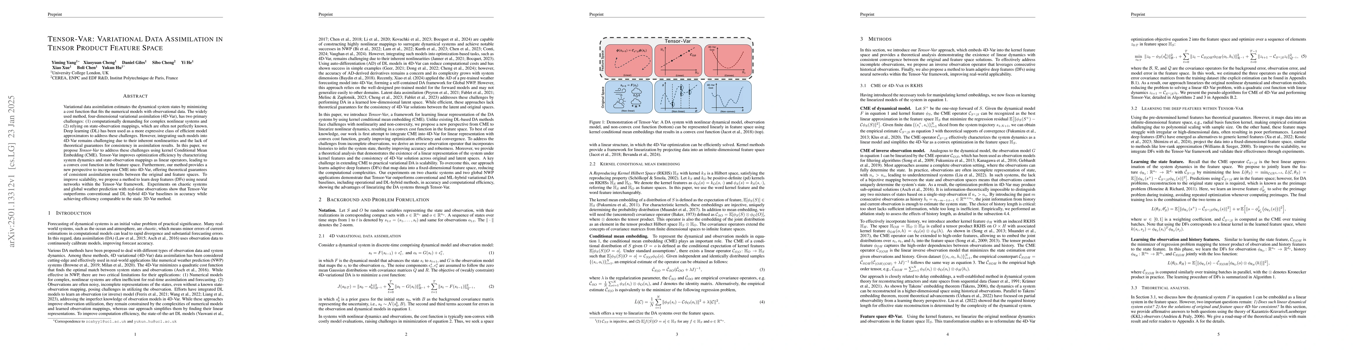 Thumbnail for Tensor-Var: Variational Data Assimilation in Tensor Product Feature
  Space