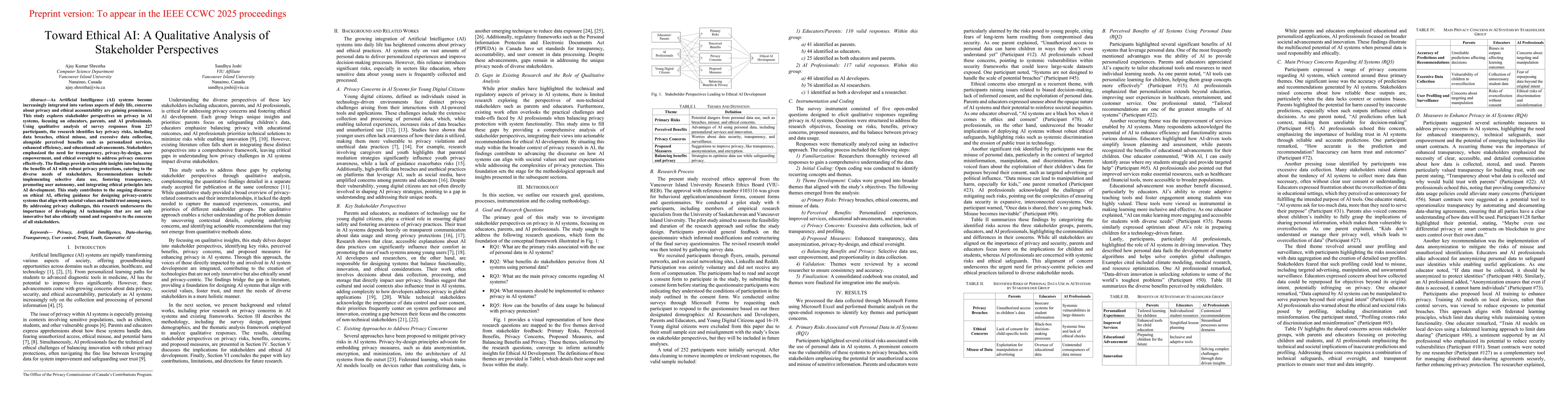 Thumbnail for Toward Ethical AI: A Qualitative Analysis of Stakeholder Perspectives