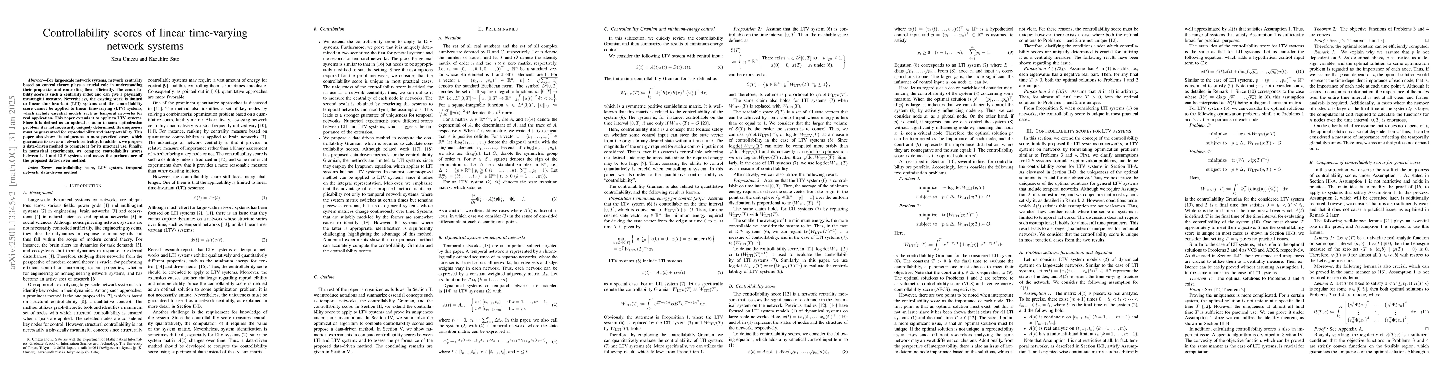 Thumbnail for Controllability scores of linear time-varying network systems