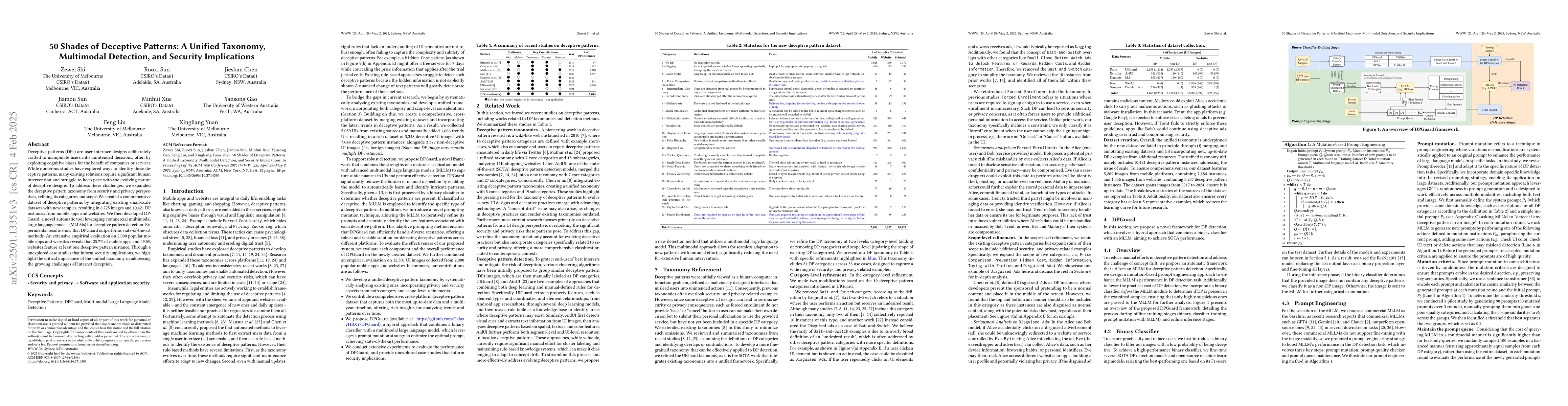 Thumbnail for 50 Shades of Deceptive Patterns: A Unified Taxonomy, Multimodal
  Detection, and Security Implications