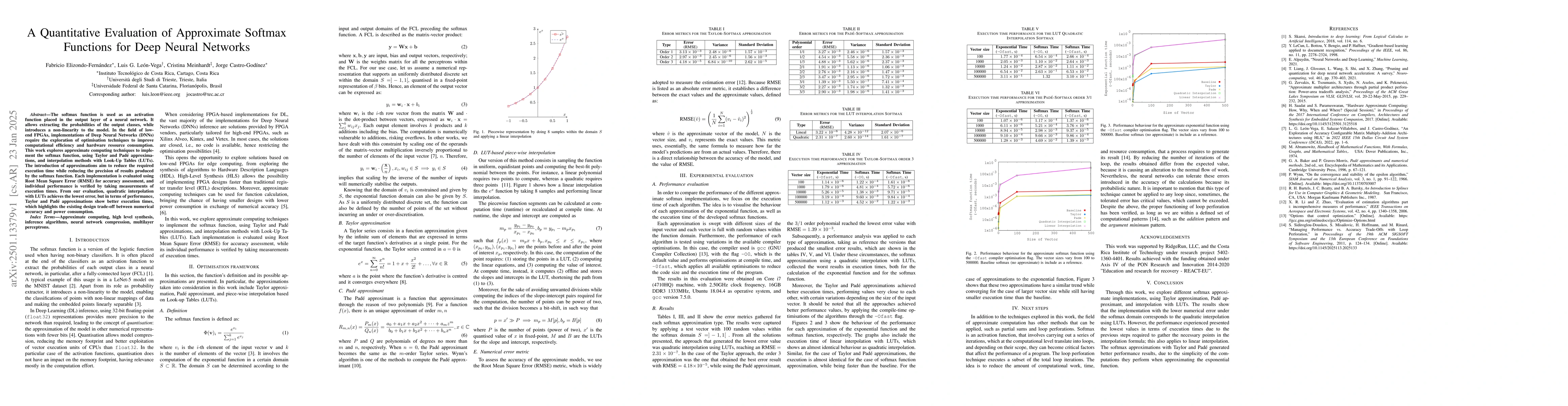 Thumbnail for A Quantitative Evaluation of Approximate Softmax Functions for Deep
  Neural Networks