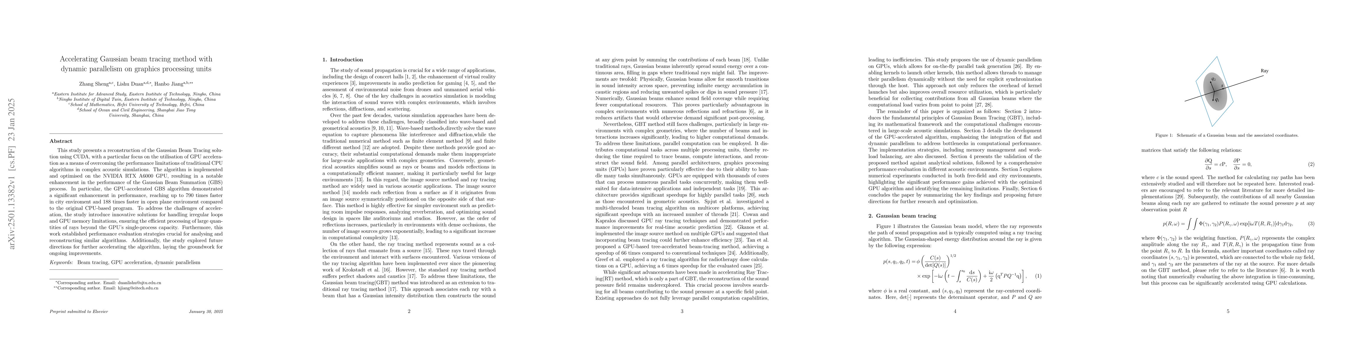 Thumbnail for Accelerating Gaussian beam tracing method with dynamic parallelism on
  graphics processing units