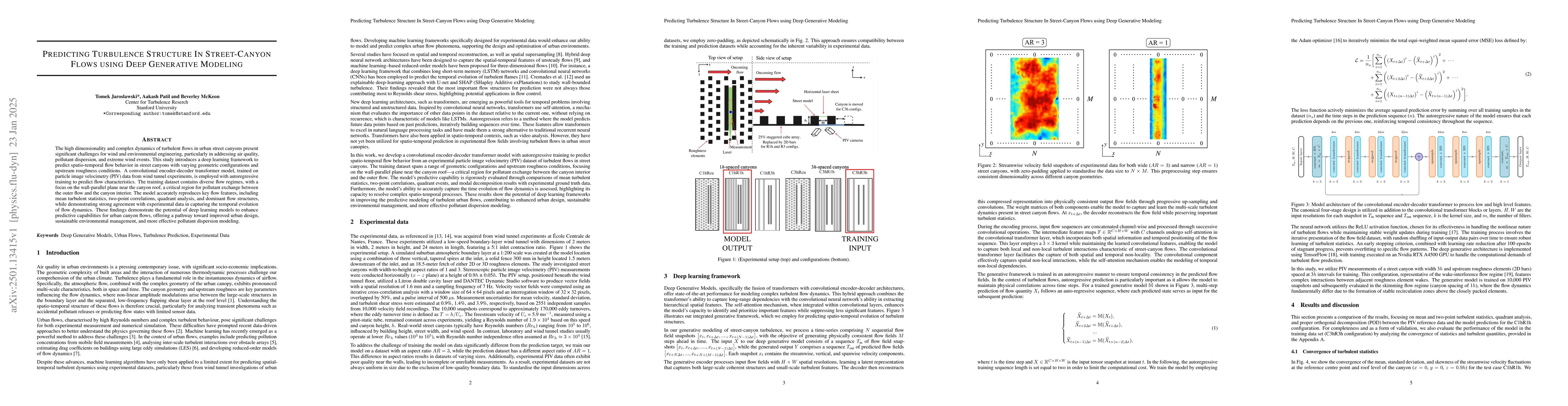 Thumbnail for Predicting Turbulence Structure In Street-Canyon Flows using Deep
  Generative Modeling