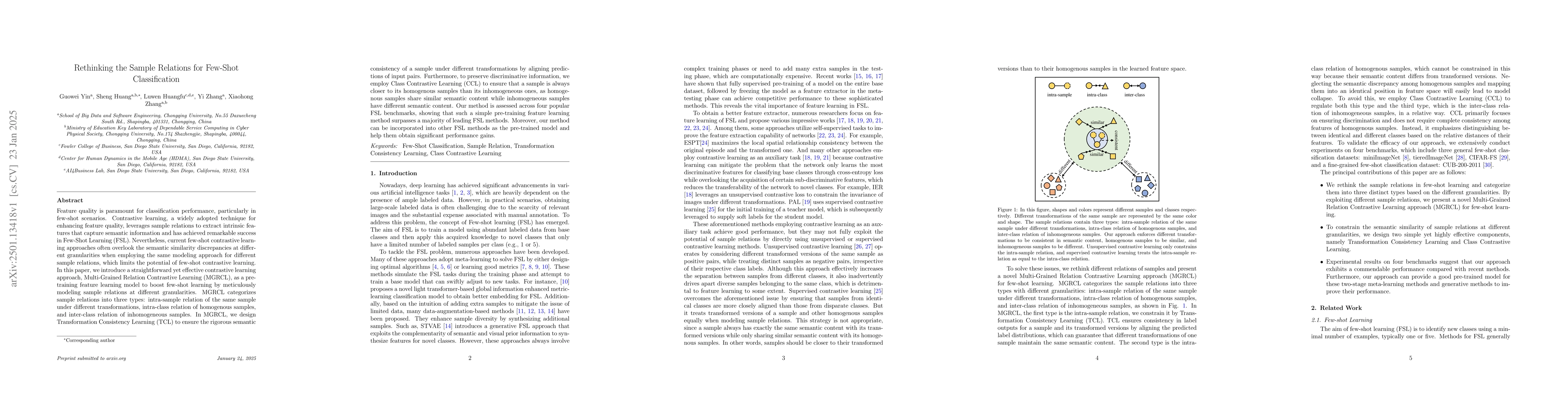 Thumbnail for Rethinking the Sample Relations for Few-Shot Classification