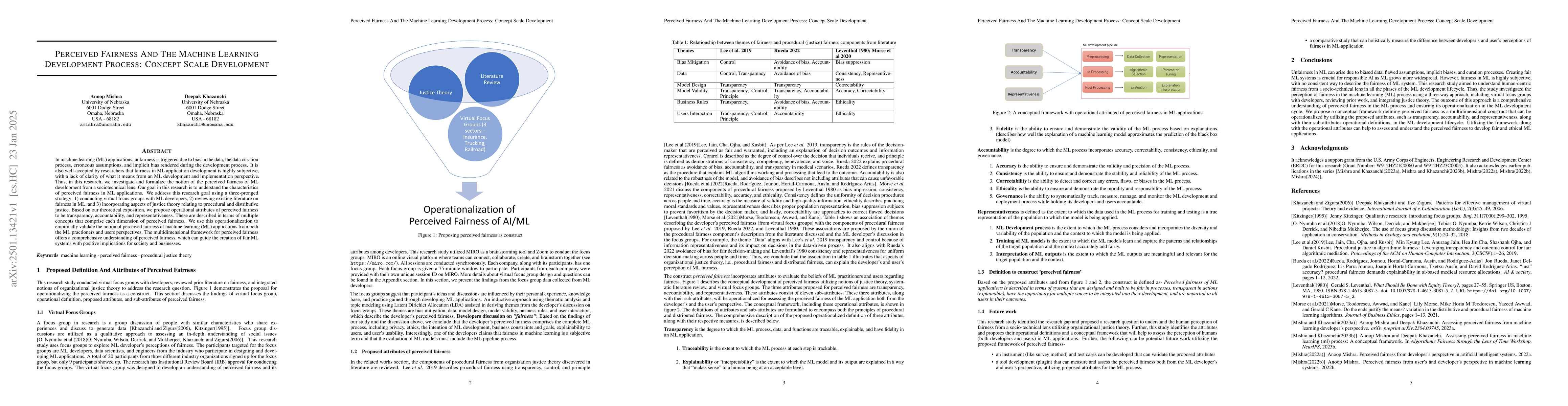 Thumbnail for Perceived Fairness of the Machine Learning Development Process: Concept
  Scale Development
