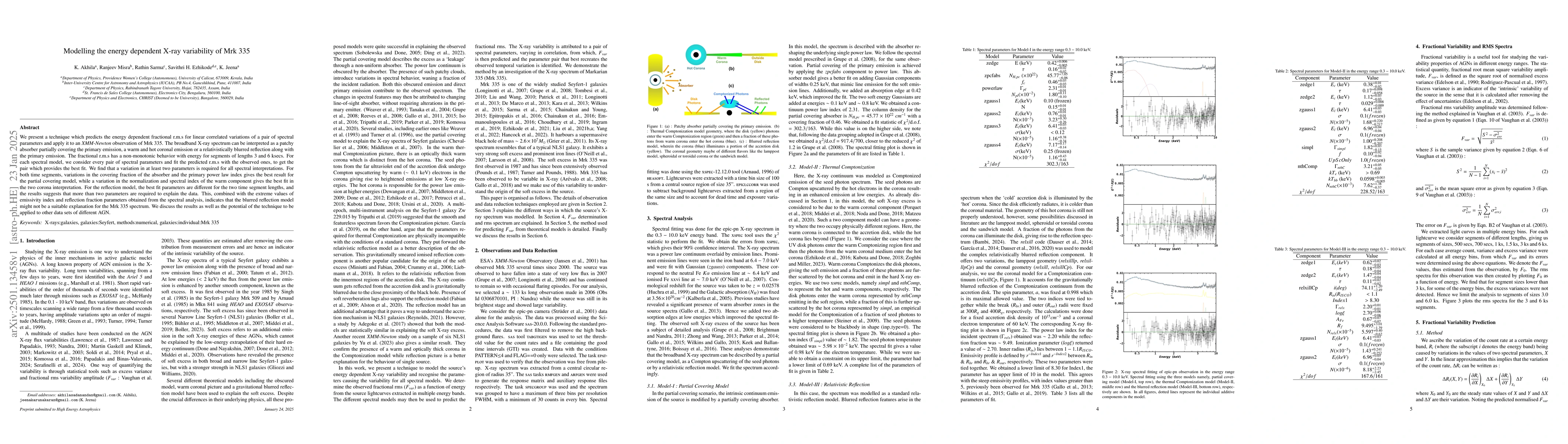 Thumbnail for Modelling the energy dependent X-ray variability of Mrk 335