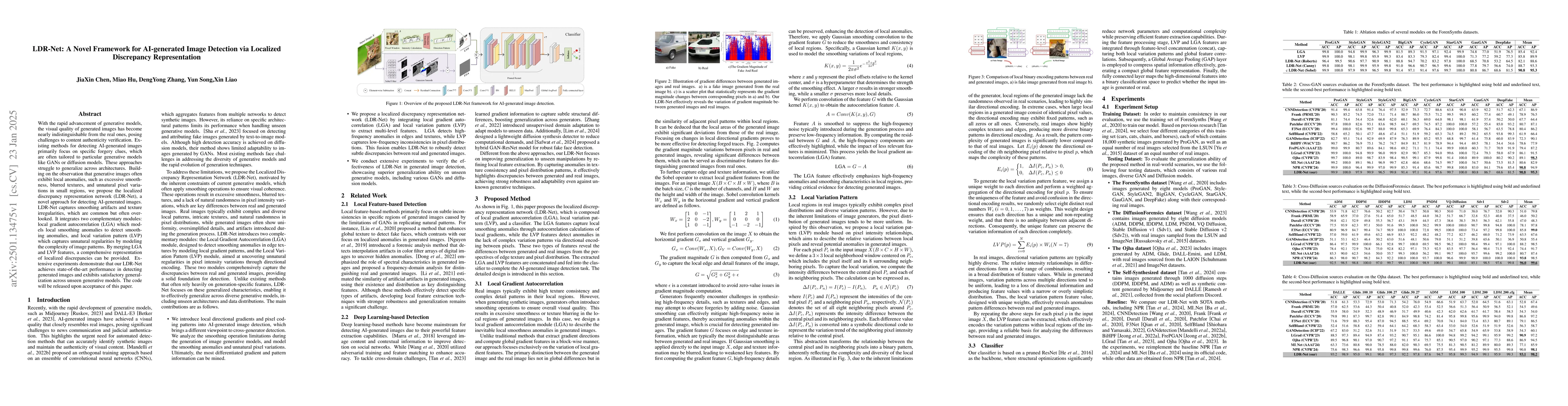 Thumbnail for LDR-Net: A Novel Framework for AI-generated Image Detection via
  Localized Discrepancy Representation