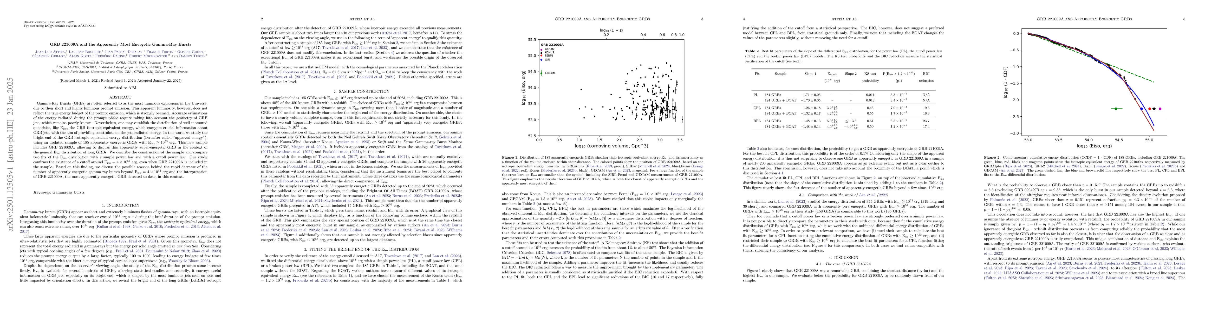 Thumbnail for GRB 221009A and the Apparently Most Energetic Gamma-Ray Bursts