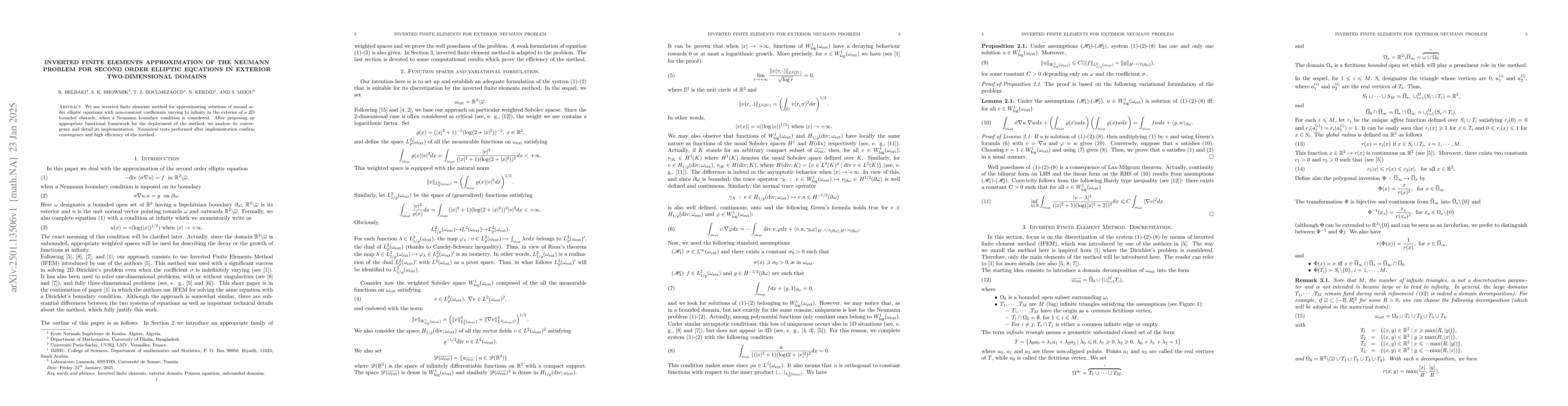 Thumbnail for Inverted finite elements approximation of the Neumann problem for second
  order elliptic equations in exterior two-dimensional domains