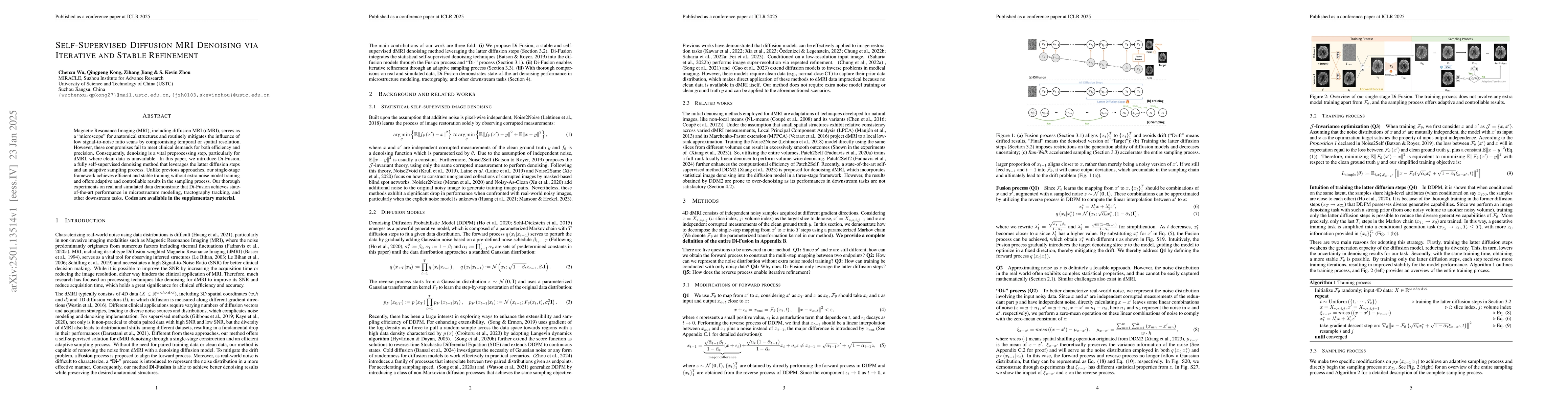 Thumbnail for Self-Supervised Diffusion MRI Denoising via Iterative and Stable
  Refinement