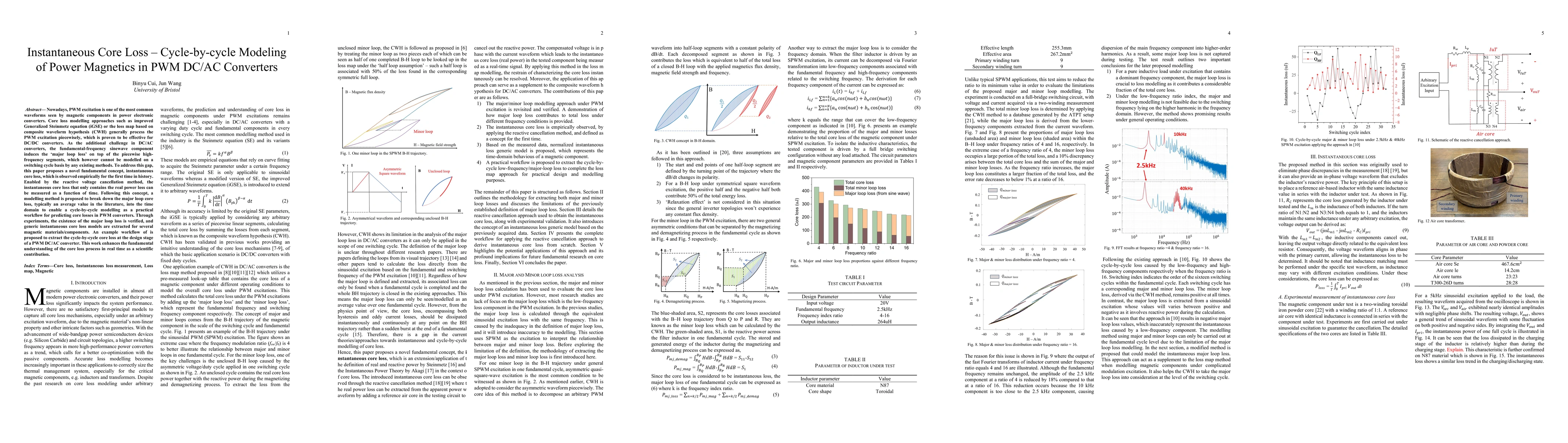 Thumbnail for Instantaneous Core Loss -- Cycle-by-cycle Modeling of Power Magnetics in
  PWM DC-AC Converters