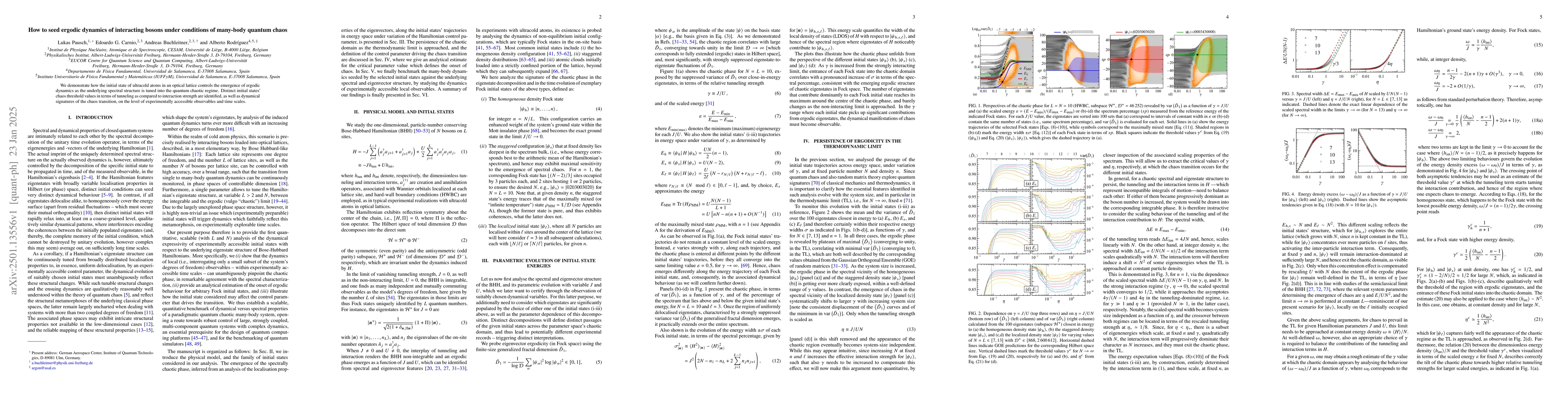 Thumbnail for How to seed ergodic dynamics of interacting bosons under conditions of
  many-body quantum chaos