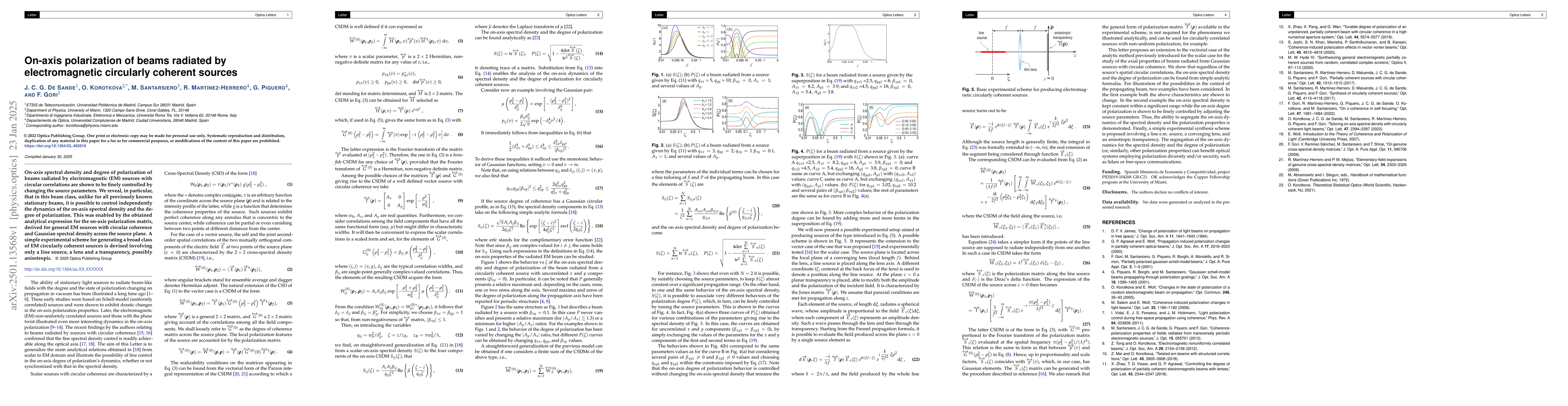 Thumbnail for On-axis polarization of beams radiated by electromagnetic circularly
  coherent sources
