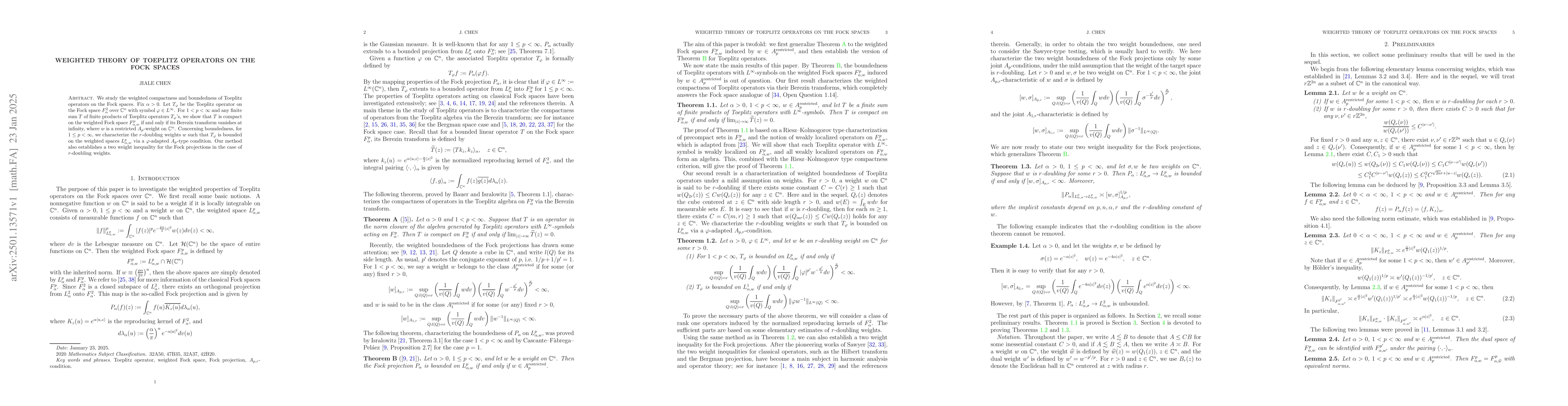 Thumbnail for Weighted theory of Toeplitz operators on the Fock spaces