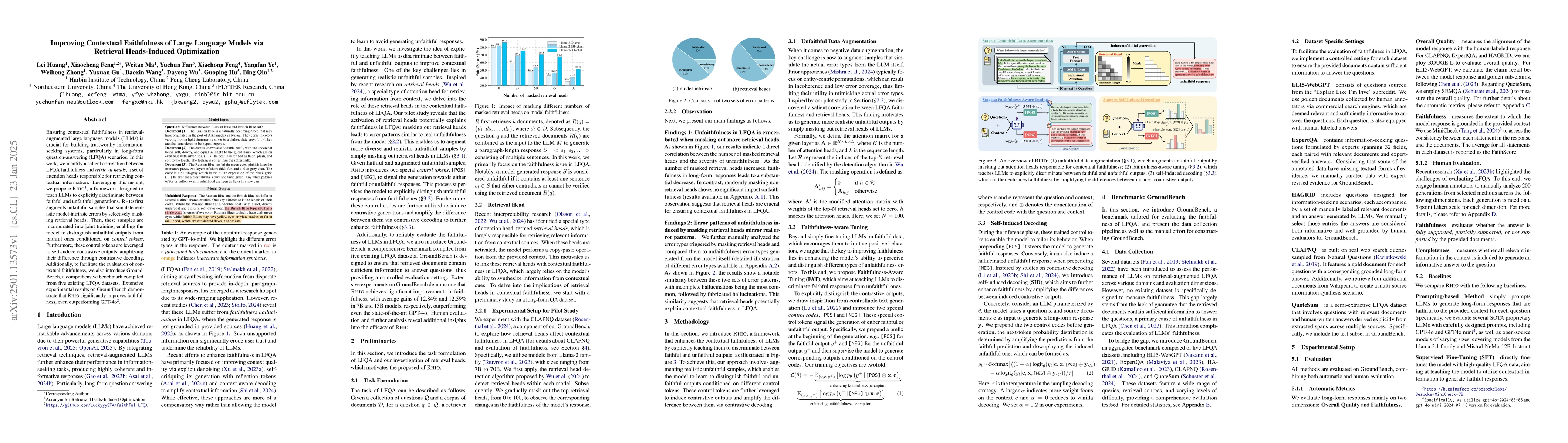 Thumbnail for Improving Contextual Faithfulness of Large Language Models via Retrieval
  Heads-Induced Optimization