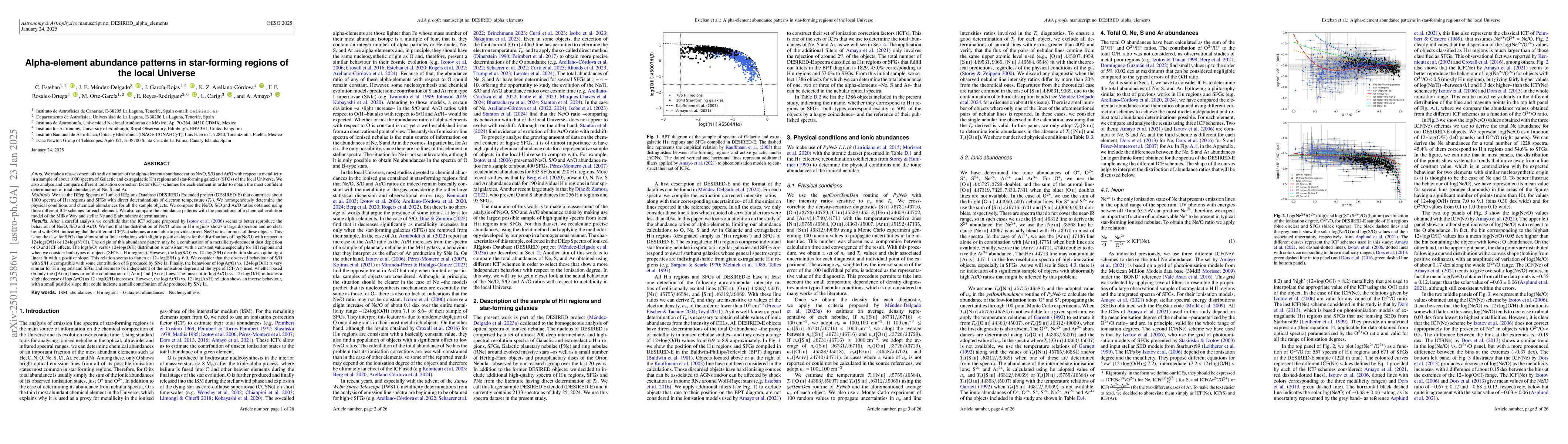 Thumbnail for Alpha-element abundance patterns in star-forming regions of the local
  Universe