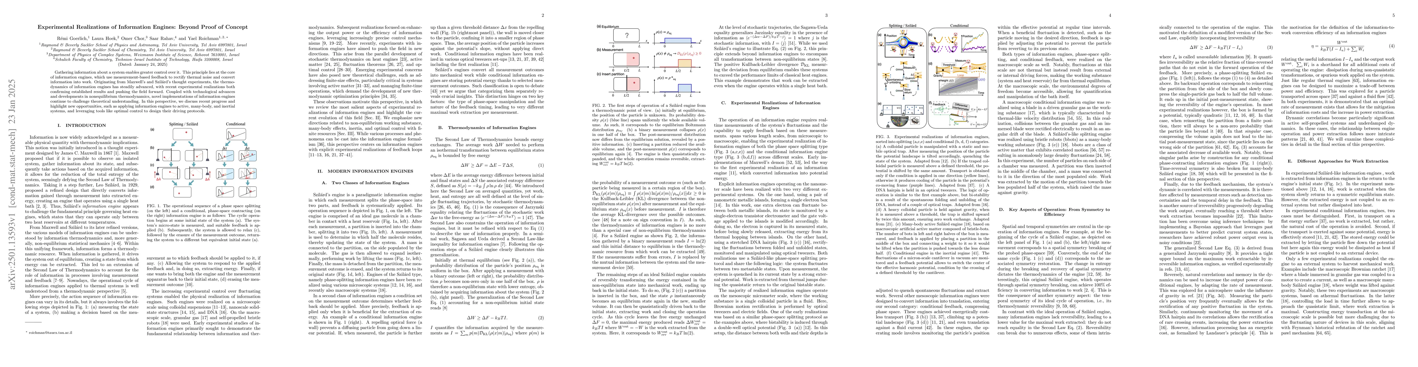 Thumbnail for Experimental Realizations of Information Engines: Beyond Proof of
  Concept