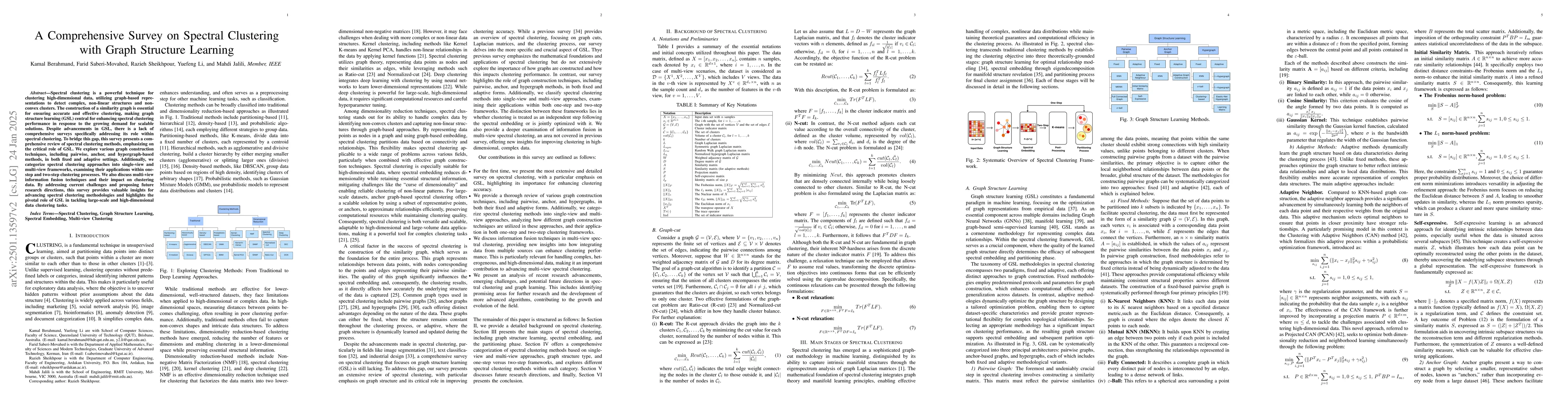 Thumbnail for A Comprehensive Survey on Spectral Clustering with Graph Structure
  Learnin