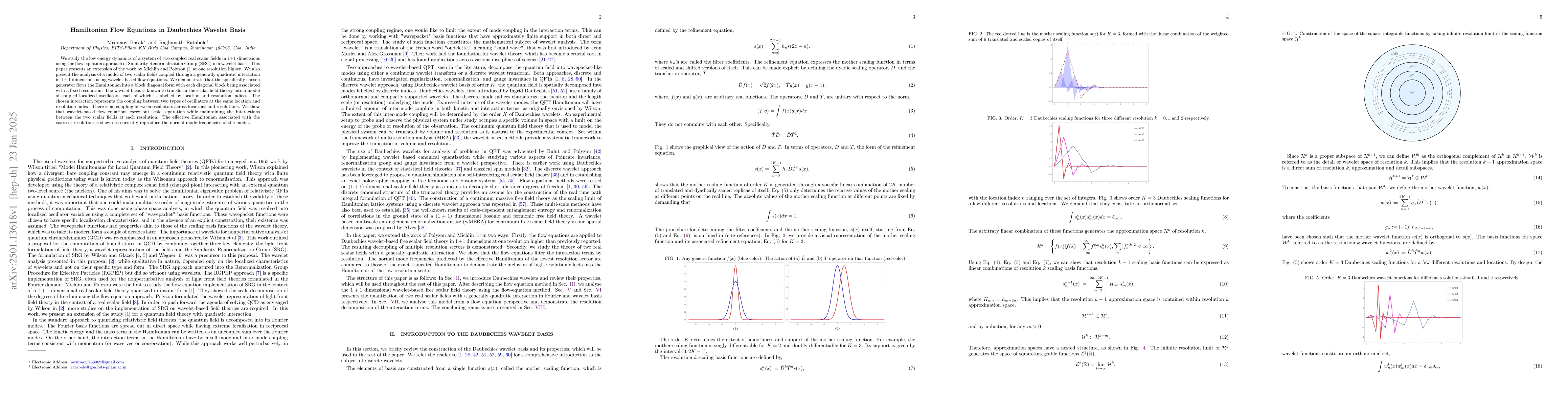 Thumbnail for Hamiltonian Flow Equations in Daubechies Wavelet Basis