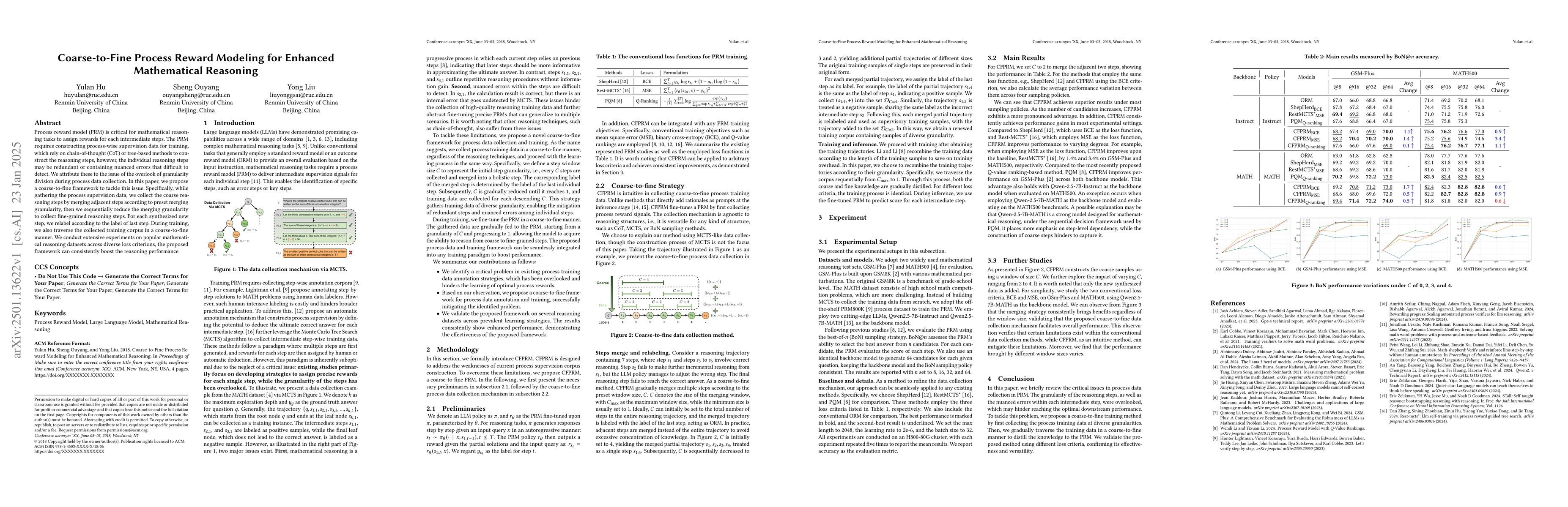 Thumbnail for Coarse-to-Fine Process Reward Modeling for Enhanced Mathematical
  Reasoning
