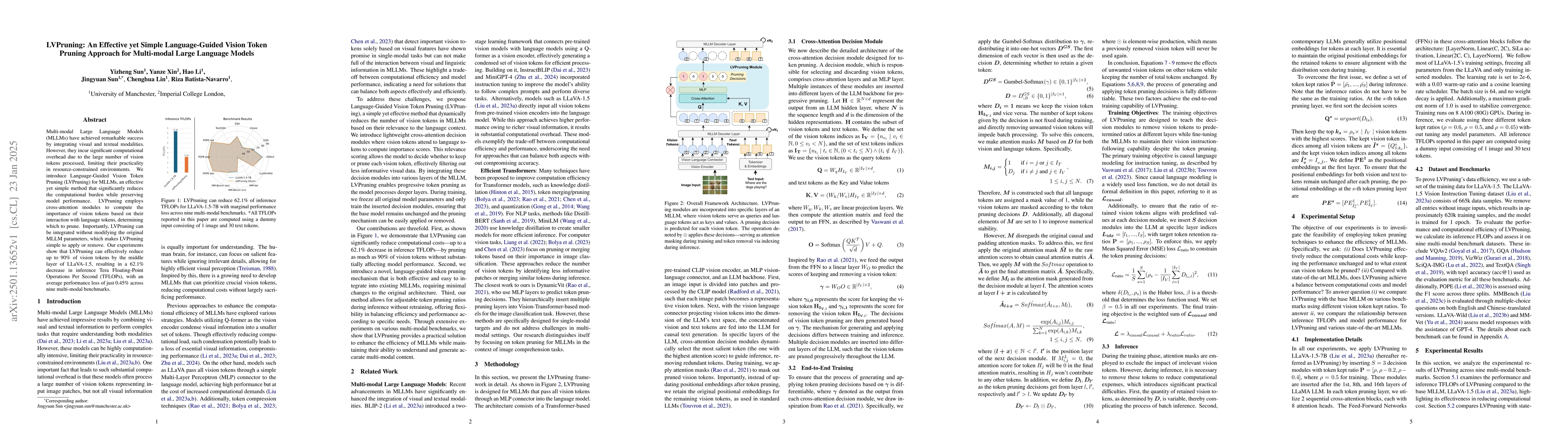 Thumbnail for LVPruning: An Effective yet Simple Language-Guided Vision Token Pruning
  Approach for Multi-modal Large Language Models