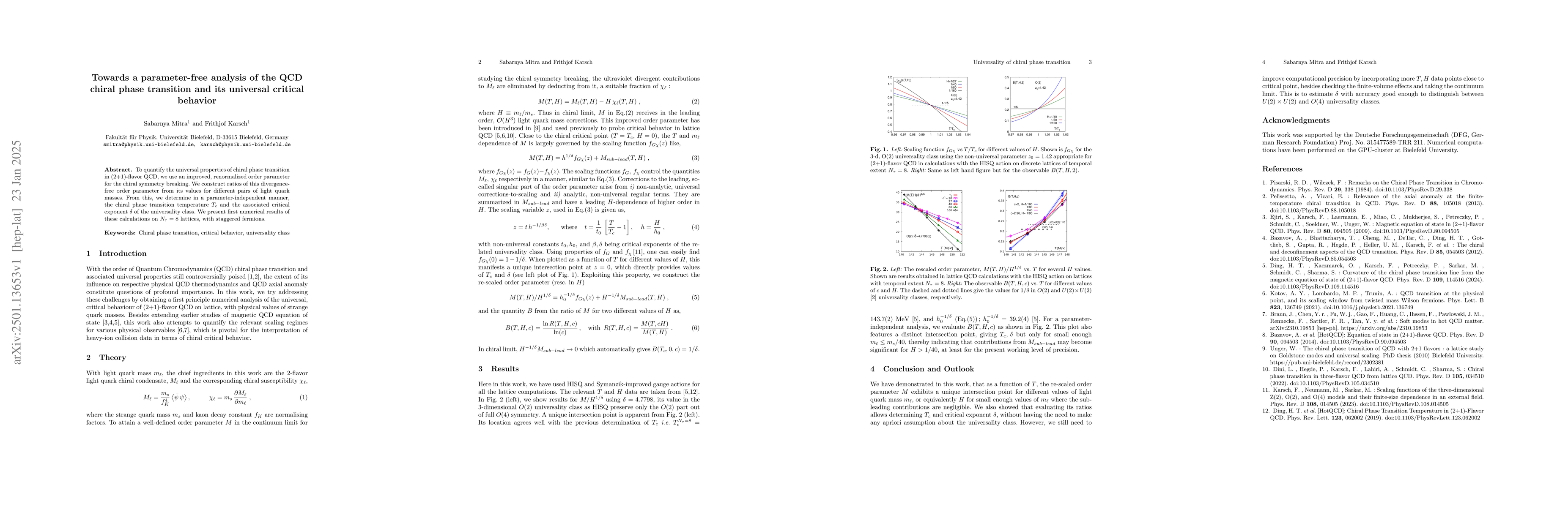 Thumbnail for Towards a parameter-free analysis of the QCD chiral phase transition and
  its universal critical behavior