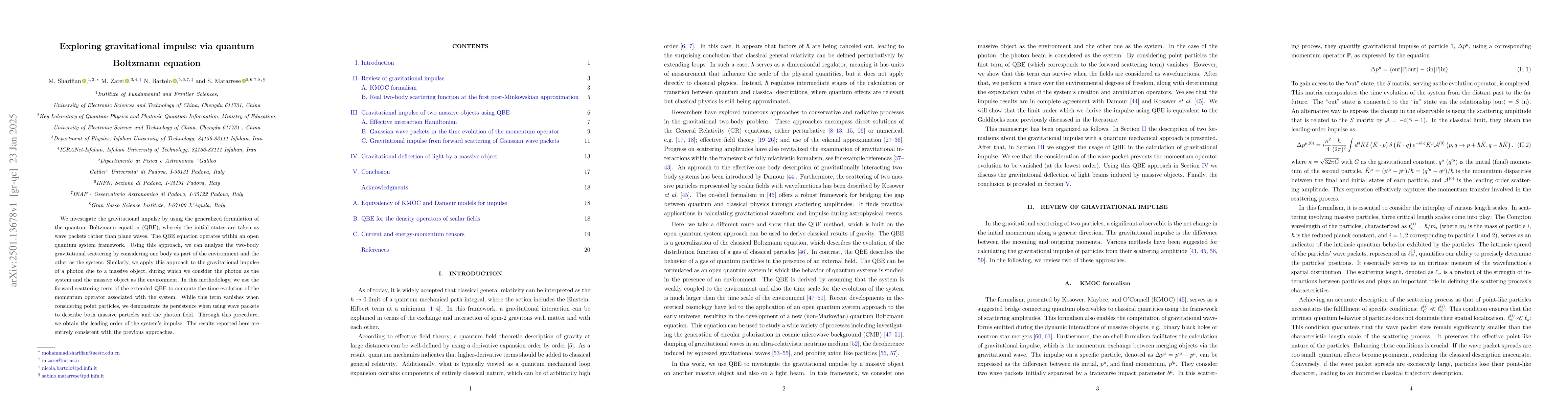 Thumbnail for Exploring gravitational impulse via quantum Boltzmann equation