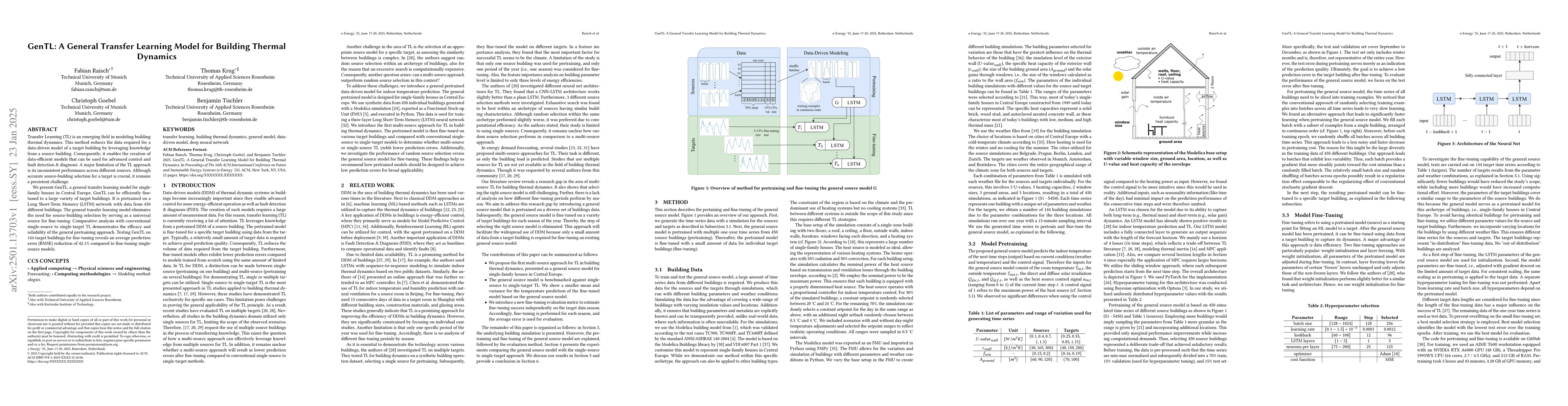 Thumbnail for GenTL: A General Transfer Learning Model for Building Thermal Dynamics