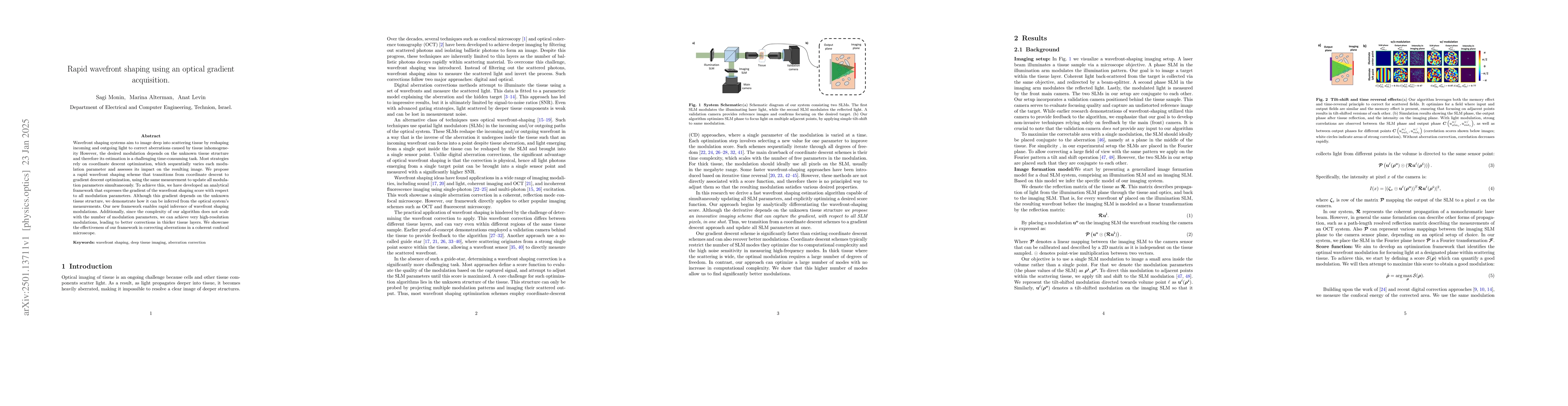 Thumbnail for Rapid wavefront shaping using an optical gradient acquisition