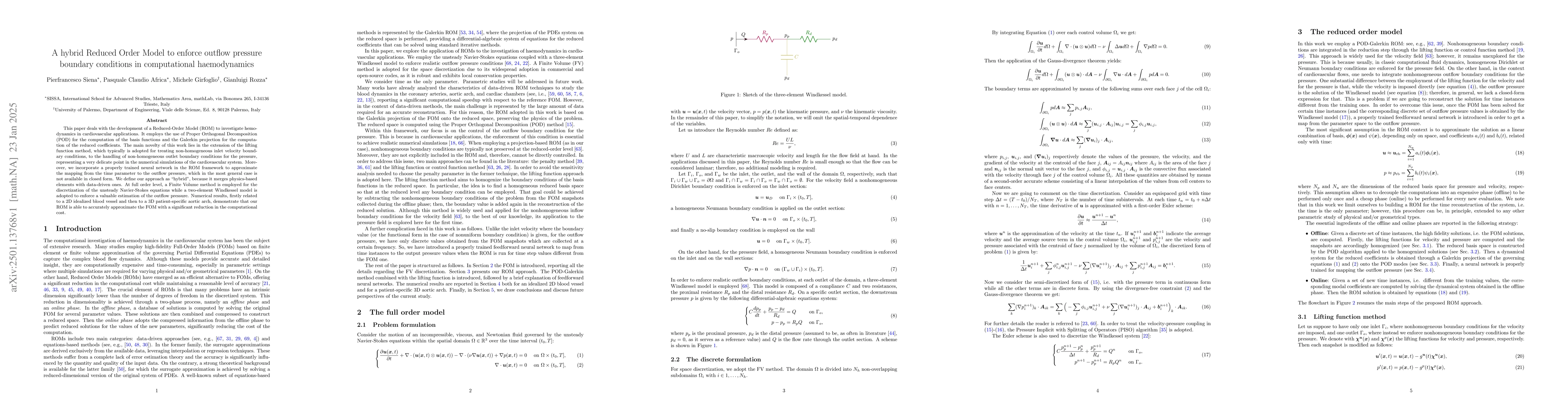 Thumbnail for A hybrid Reduced Order Model to enforce outflow pressure boundary
  conditions in computational haemodynamics