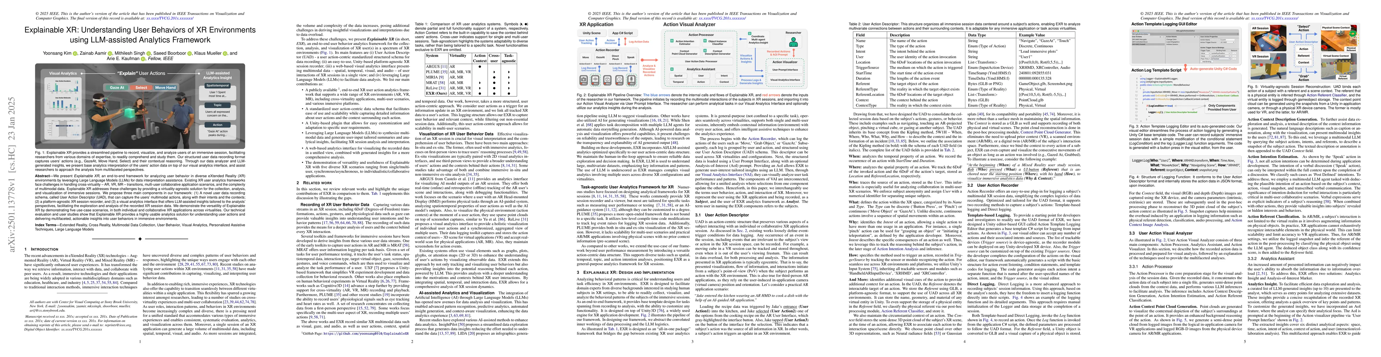 Thumbnail for Explainable XR: Understanding User Behaviors of XR Environments using
  LLM-assisted Analytics Framework
