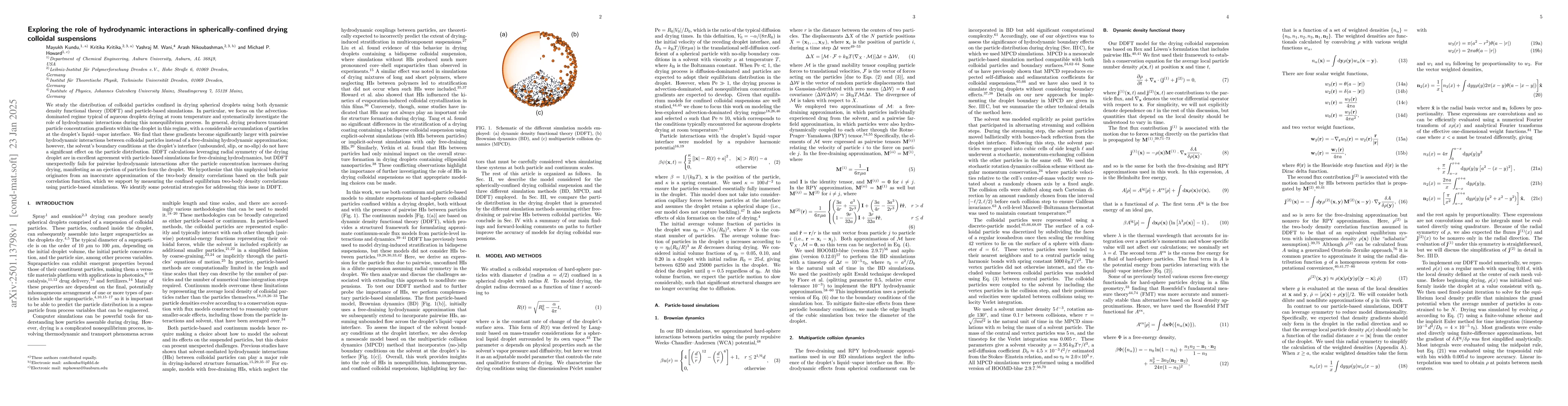Thumbnail for Exploring the role of hydrodynamic interactions in spherically-confined
  drying colloidal suspensions