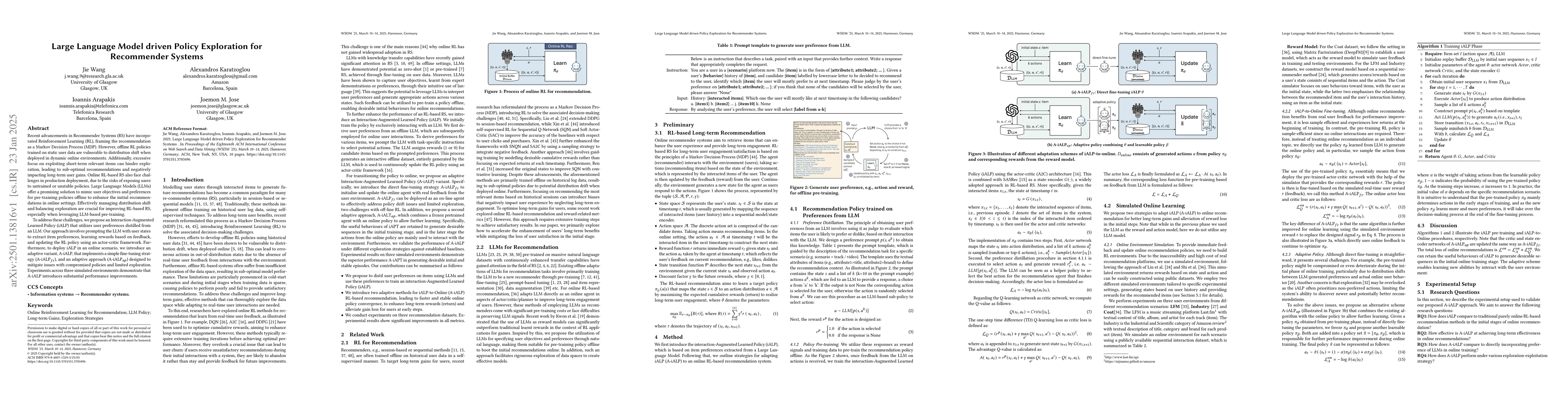 Thumbnail for Large Language Model driven Policy Exploration for Recommender Systems