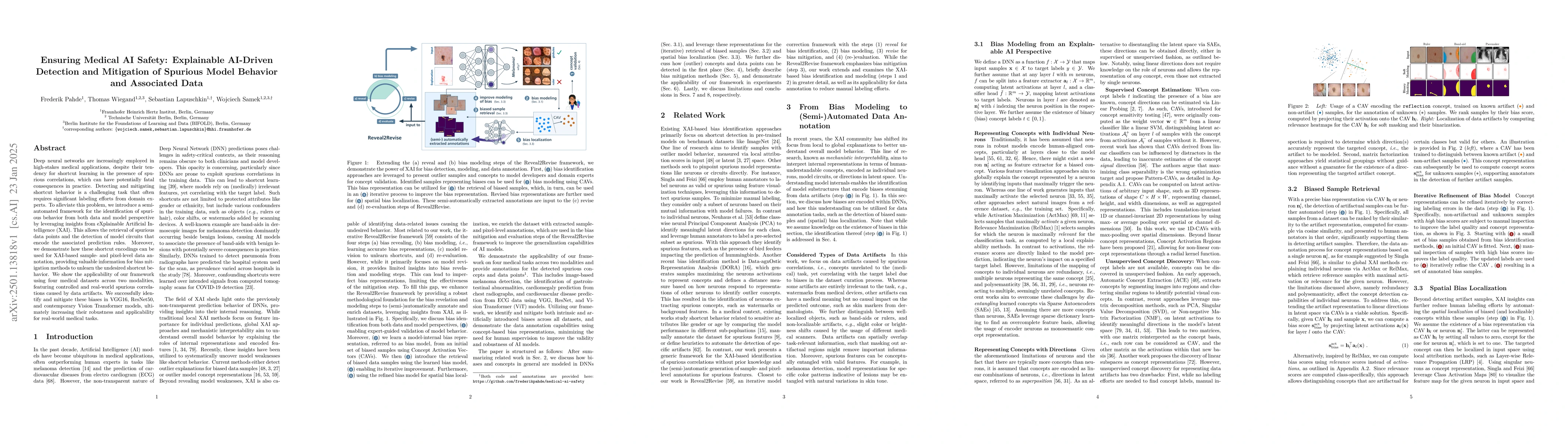 Thumbnail for Ensuring Medical AI Safety: Explainable AI-Driven Detection and
  Mitigation of Spurious Model Behavior and Associated Data