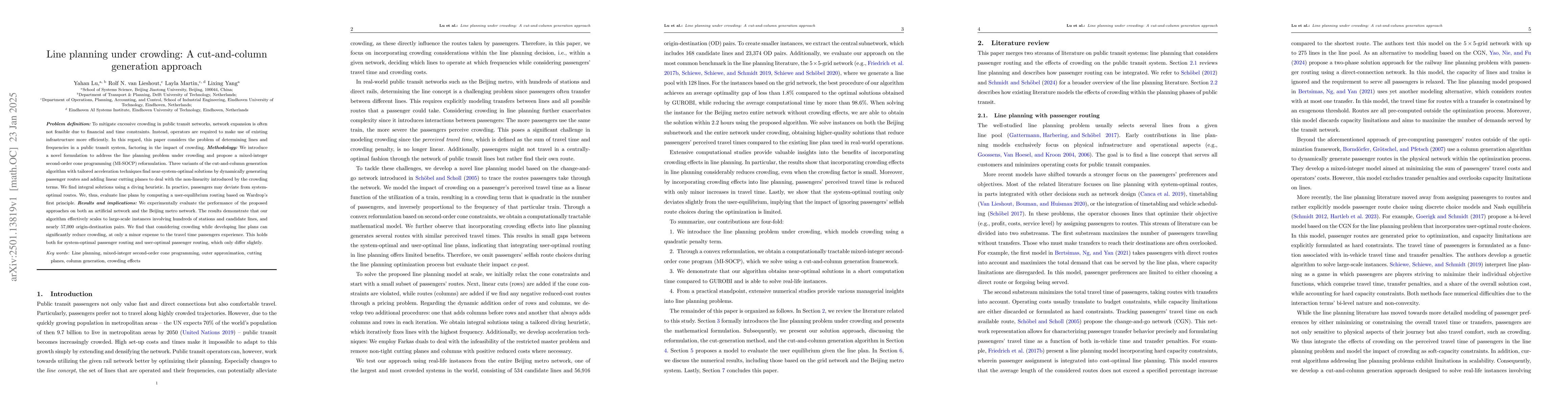 Thumbnail for Line planning under crowding: A cut-and-column generation approach