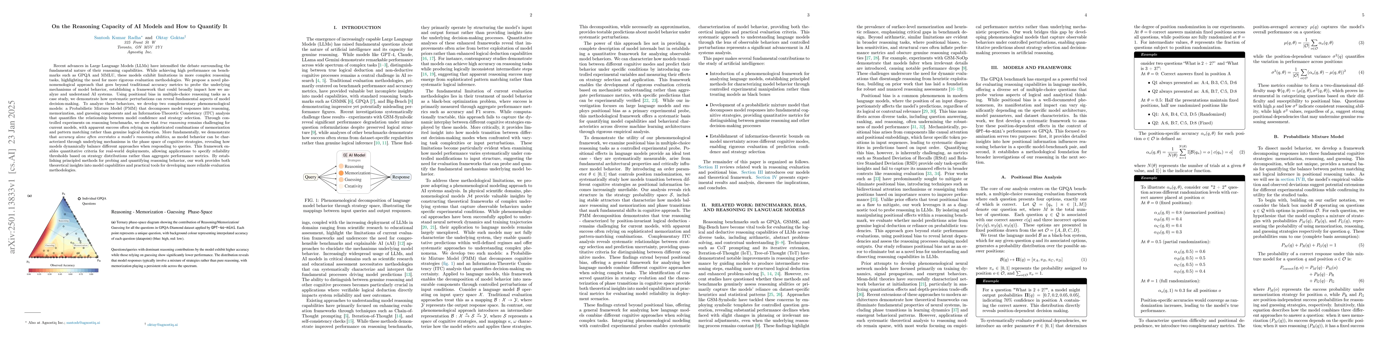 Thumbnail for On the Reasoning Capacity of AI Models and How to Quantify It