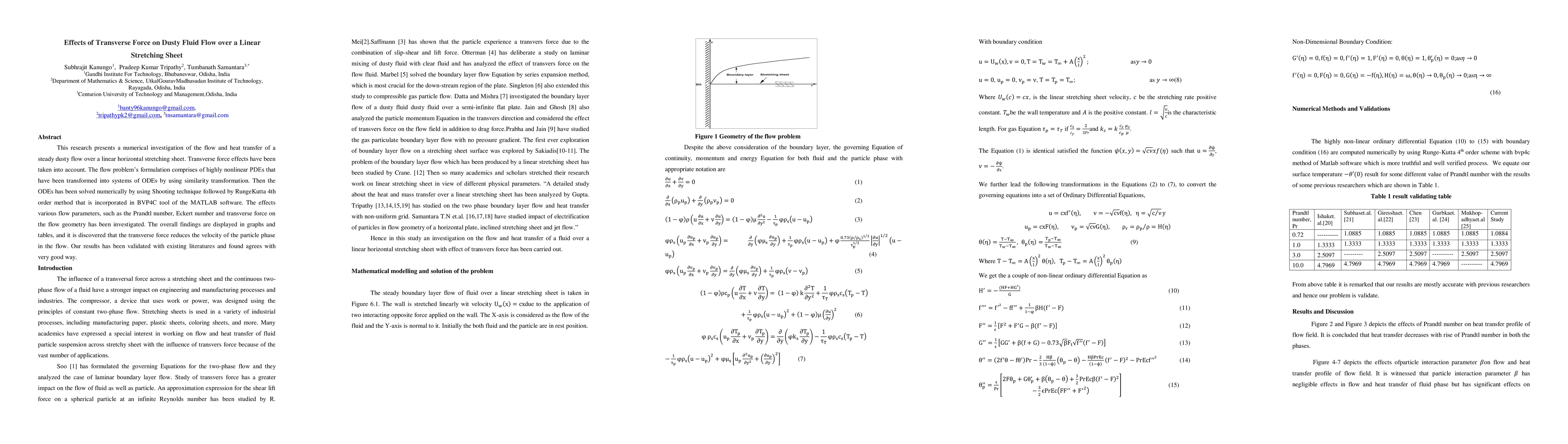 Thumbnail for Effects of Transverse Force on Dusty Fluid Flow over a Linear Stretching
  Sheet