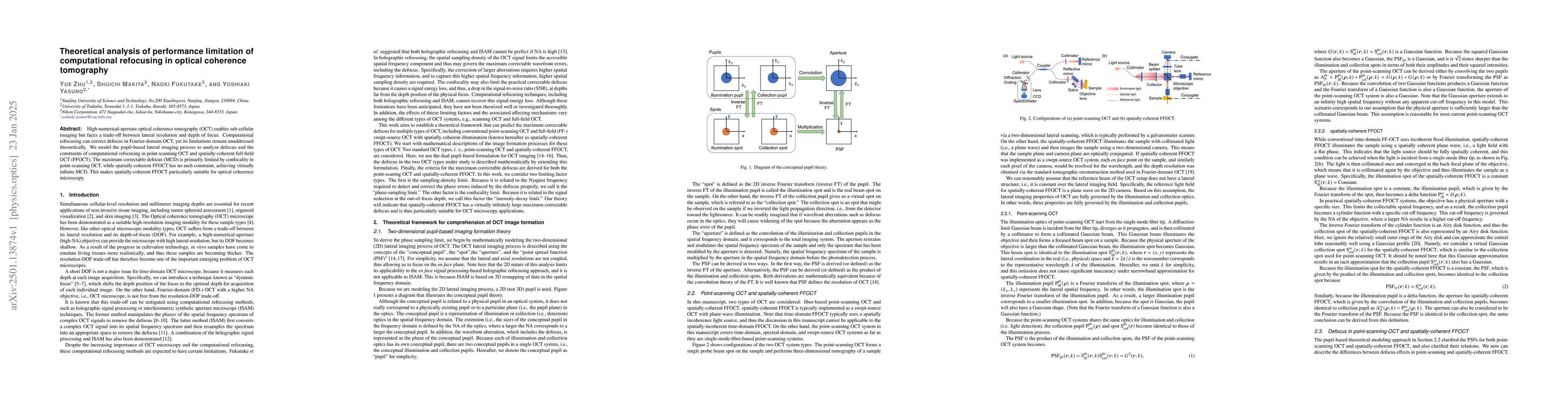 Thumbnail for Theoretical analysis of performance limitation of computational
  refocusing in optical coherence tomography