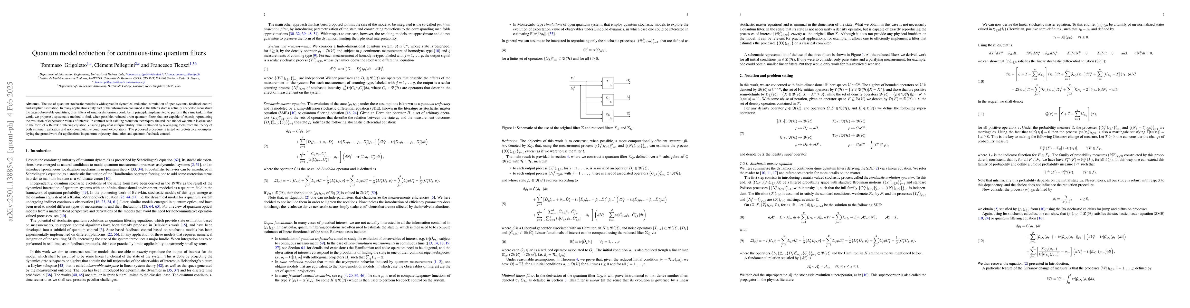 Thumbnail for Quantum model reduction for continuous-time quantum filters